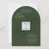 Foliage délicat | Invitation de mariage Deep Sage (Devant)