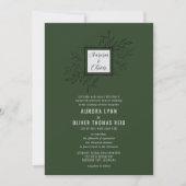 Foliage délicat | Profond | Invitation de mariage (Devant)