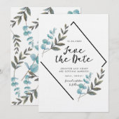 Foliage du jardin Enregistrer la carte de date (Devant / Derrière)