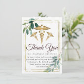 Foliage Elegant Doctor | Carte de remerciements in (Debout devant)