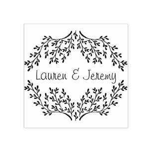 Foliage Elegant Monogram Stempel