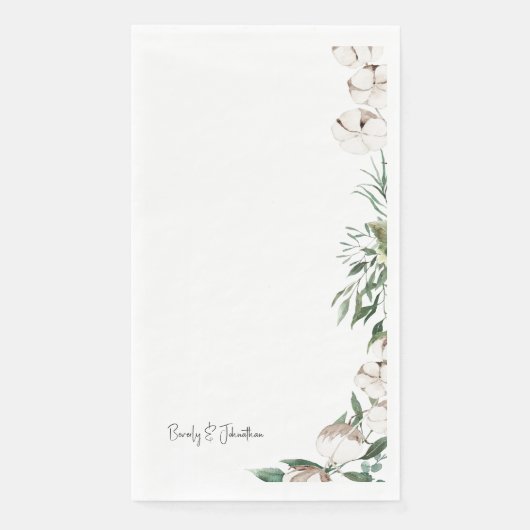 Foliage- en katoenpaardennamen servet (Voorkant)