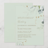 Foliage encombrant Faire-part de mariage d'éclaira (Devant / Derrière)