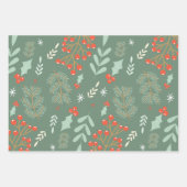 Foliage Feuille Berries Étoiles Motif (Devant 3)