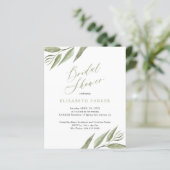 Foliage feuille BUDGET invitation à la douche nupt (Debout devant)