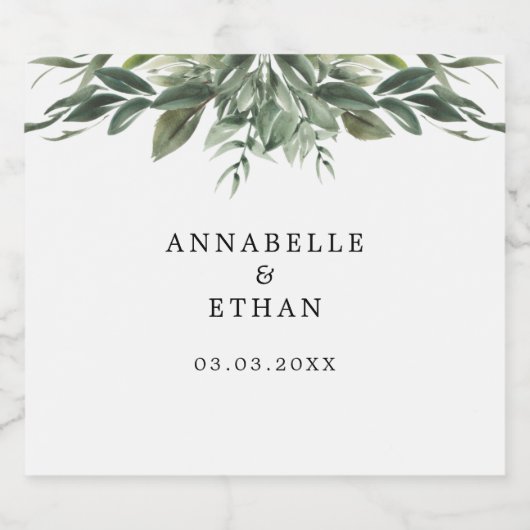 Foliage Feuille de mariage Favoriser le Étiquette  (Étiquettes simples)