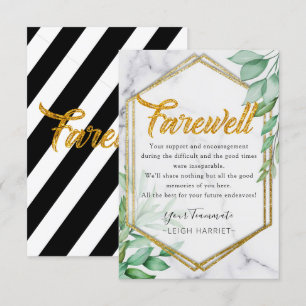 Foliage Glitter die Cowerker afhaalkaart achterlaa Bedankkaart