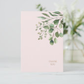 Foliage Gold Texte Blush Merci Mariage (Debout devant)