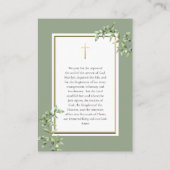 Foliage Gouden Orthodoxe Foto Gedenkteken Gebed Ka Plaatskaartje (Achterkant)