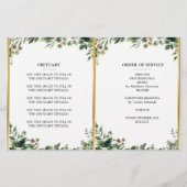 Foliage Green Photo Celebration of Life Programme (Dos)