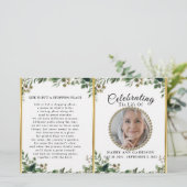 Foliage Green Photo Celebration of Life Programme (Debout devant)