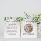 Foliage Green Photo Programme de célébration de la (Debout devant)