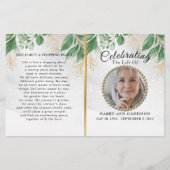 Foliage Greenery Photo Life Celebration Programme (Voorkant)