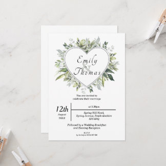 Foliage Heart Faire-part de mariage