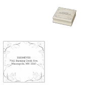 Foliage Ivy retouradres Rubberstempel (Gestempeld)