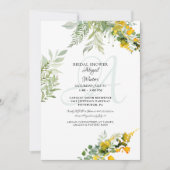 Foliage Jaune Invitation Fête des mariées Fleur sa (Devant)