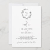 Foliage Krans, Fine Art Bewaar de datum Kaart (Voorkant)