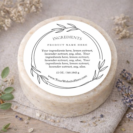 Foliage Leaf Ingredients Product Label Stickers