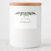 Foliage Leaf Lijst Bridesmaid Candle Label Voedselcontainer Etiket (Voorkant)