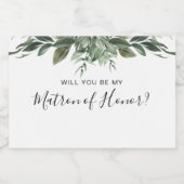 Foliage Leaf Lijst Bridesmaid Candle Label Voedselcontainer Etiket (Enkel label)