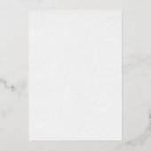 Foliage Leaf Line Art Modern Wedding Save the Date Folie Uitnodiging (Achterkant)