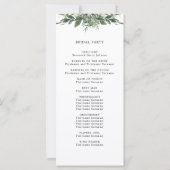 Foliage Leaf Mariage programme de cérémonie (Dos)