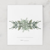 Foliage Leaf Weddenschap Place Card (Buitenkant ongevouwen)