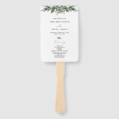 Foliage Leaf Wedding Ceremony Program Handwaaier (Voorkant)