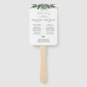 Foliage Leaf Wedding Ceremony Program Handwaaier (Achterkant)
