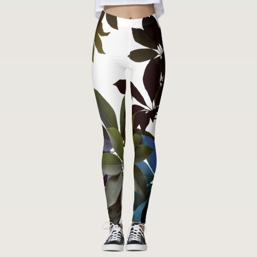 Foliage, Leggings Feuille tropicaux (Devant)