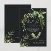 Foliage Lijst Sympathie Hartelijk dank Bedankkaart (Voorkant / Achterkant)