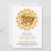 Foliage Mandala Thanksgiving Party Invitation (Devant)