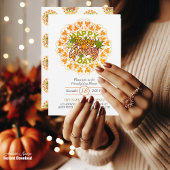 Foliage Mandala Thanksgiving Party Invitation