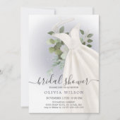 Foliage Mariage robe nuptiale douche Invitation (Devant)