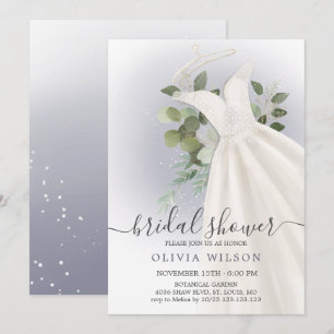 Foliage Mariage robe nuptiale douche Invitation