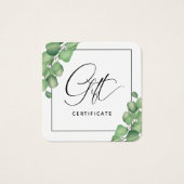 Foliage moderne Carte cadeau Simple Botanique Verd (Devant)