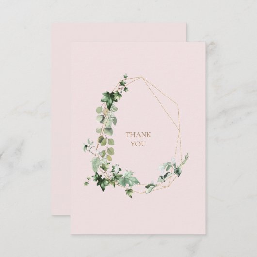 Foliage & Or & Merci Mariage Blush (Devant / Derrière)