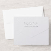 Foliage Orange Mariage noir tout en une invitation (Verso)