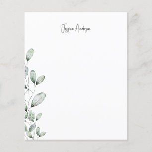 Foliage personnalisé Moderne Font Nom Papier à let