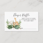 Foliage Safari Animaux Déchets Carte Raffle Insére (Devant)