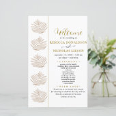 Foliage Script Programme de mariage minimal (Debout devant)