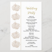 Foliage Script Programme de mariage minimal (Dos)