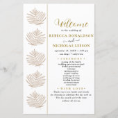 Foliage Script Programme de mariage minimal (Devant)