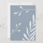 Foliage simple Dusty Blue Faire-part de mariage (Dos)