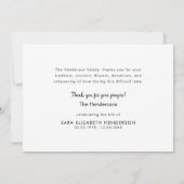 Foliage simple Merci blanc (Dos)