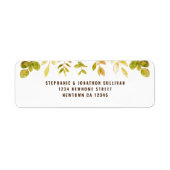 Foliage-terugzendadres Botanische Herfst Etiket (Voorkant)