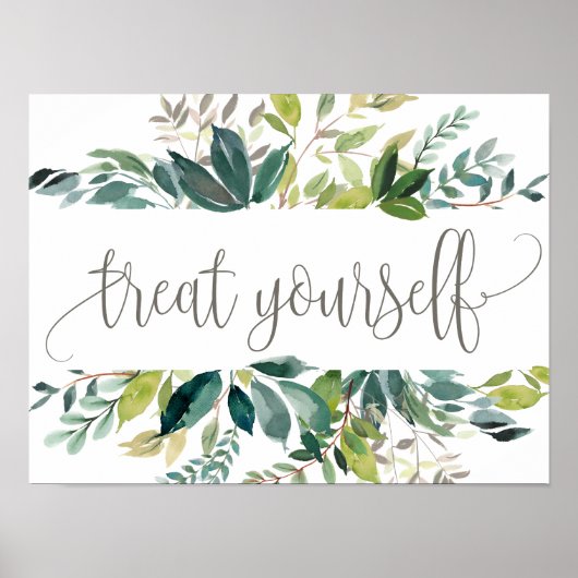 Foliage Treat Yourself Dessert Bar Poster (Voorkant)