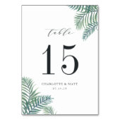 Foliage tropical | Carte de numéro de table person (Par défaut)