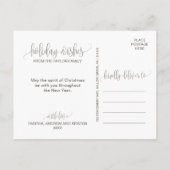 Foliage Vacances Voeux Noël Photo Carte postale (Dos)