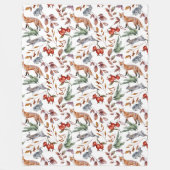 Foliage van Herfst van bossen en konijnen Fleece Deken (Voorkant)